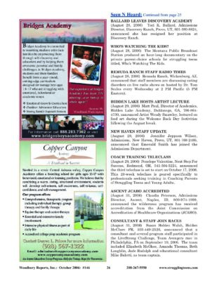 Woodbury Reports, October 2006 (#146), P. 26: Discovery Ranch