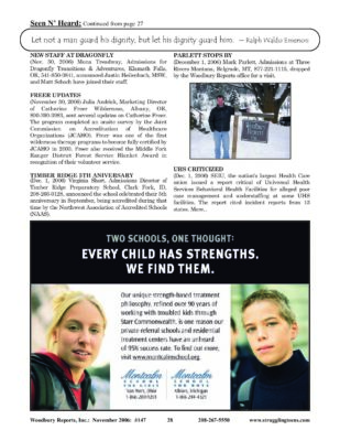 Woodbury Reports, November 2006 (#147), P. 28: Three Rivers Montana