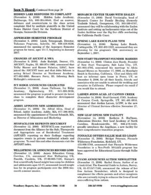 Woodbury Reports, December 2006 (#148), P. 30: Northwest Academy