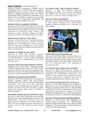 Woodbury Reports, February 2007 (#150), P. 30: Montana Academy