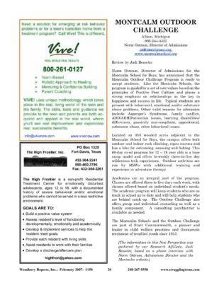 Woodbury Reports, February 2007 (#150), P. 20: Starr Commonwealth
