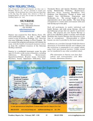 Woodbury Reports, February 2007 (#150), Pp. 19-20: Sunrise RTC