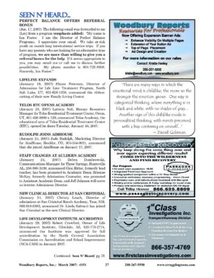 Woodbury Reports, March 2007 (#151), Pp. 27, 29: Auldern Academy