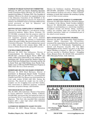 Woodbury Reports, March 2007 (#151), P. 31: Family Foundation School
