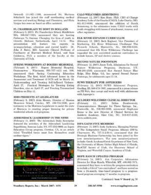 Woodbury Reports, March 2007 (#151), P. 29: Mission Mountain School