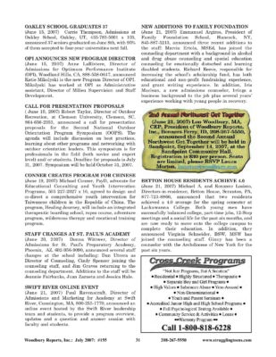 Woodbury Reports, July 2007 (#155), P. 31: Academy At Swift River