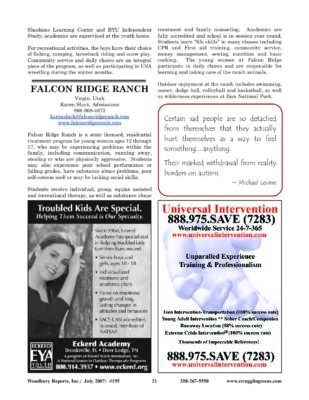 Woodbury Reports, July 2007 (#155), P. 21: Falcon Ridge Ranch
