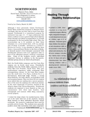 Woodbury Reports, September 2007 (#157), Pp. 13-15: Northwoods