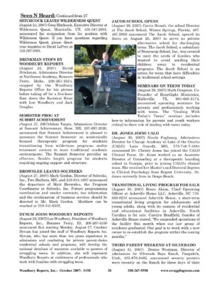 Woodbury Reports, October 2007 (#158), P. 28: Wilderness Quest