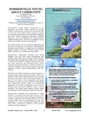 Woodbury Reports, October 2007 (#158), P. 21: San Cristobal Ranch Academy