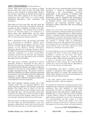 Woodbury Reports, October 2007 (#158), P. 3: Sandhill Child Development Center