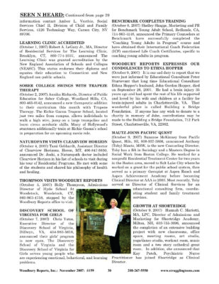 Woodbury Reports, November 2007 (#159), P. 30: Hyde School