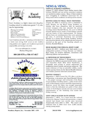 Woodbury Reports, November 2007 (#159), P. 26: Royal Gorge Academy