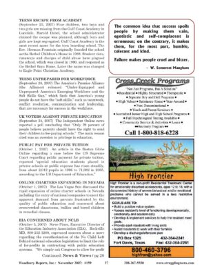 Woodbury Reports, November 2007 (#159), P. 27: Bethel Boys' Academy