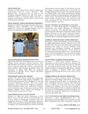 Woodbury Reports, December 2007 (#160), P. 29: Village Behavioral Health Treatment Center