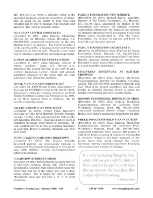 Woodbury Reports, January 2008 (#161), P. 31: Alpine Academy