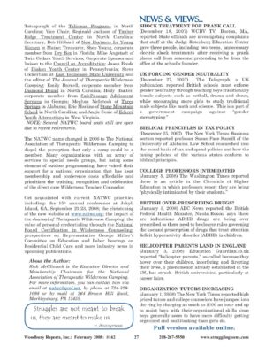 Woodbury Reports, February 2008 (#162), P. 27: New Horizons For Young Women