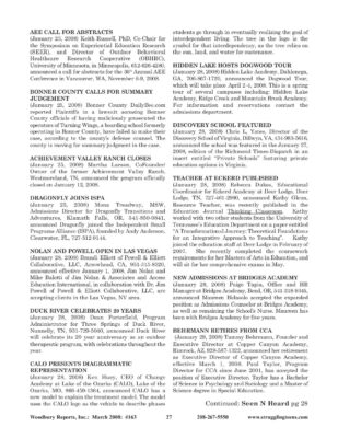 Woodbury Reports, March 2008 (#163), P. 27: Achievement Valley Ranch