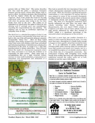 Woodbury Reports, March 2008 (#163), P. 23: John Dewey Academy