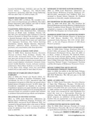 Woodbury Reports, June 2008 (#166), P. 29: Oxbow Academy