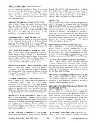 Woodbury Reports, June 2008 (#166), P. 28: San Cristobal Ranch Academy