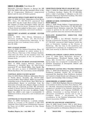Woodbury Reports, July 2008 (#167), P. 30: Anasazi Foundation