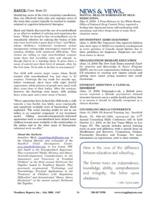 Woodbury Reports, July 2008 (#167), P. 24: Children’s Residential Treatment Center