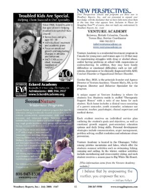 Woodbury Reports, July 2008 (#167), P. 12: Venture Academy