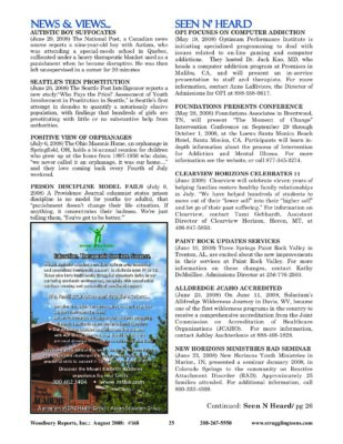 Woodbury Reports, August 2008 (#168), Pp. 25, 30: Sequel TSI Paint Rock Valley