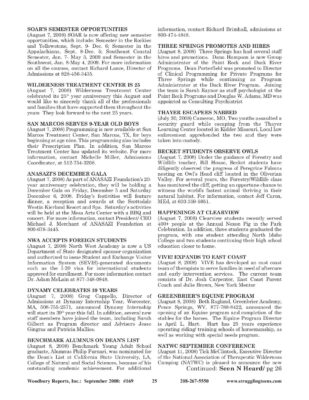 Woodbury Reports, September 2008 (#169), P. 25: Anasazi Foundation