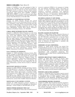 Woodbury Reports, September 2008 (#169), P. 26: San Cristobal Ranch Academy