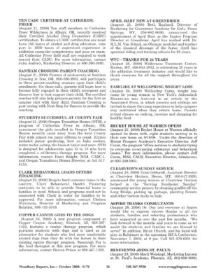Woodbury Reports, October 2008 (#170), P. 26: Copper Canyon Academy