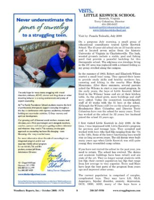 Woodbury Reports, October 2008 (#170), Pp. 8-10: Keswick School