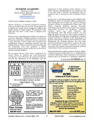 Woodbury Reports, October 2008 (#170), Pp. 11-12: Sunrise RTC