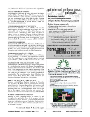 Woodbury Reports, November 2008 (#171), Pp. 19, 22: Mount Bachelor Academy