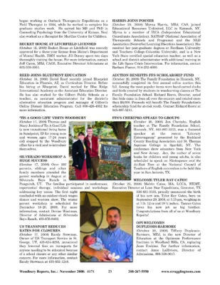 Woodbury Reports, November 2008 (#171), P. 23: Outback Therapeutic Expeditions