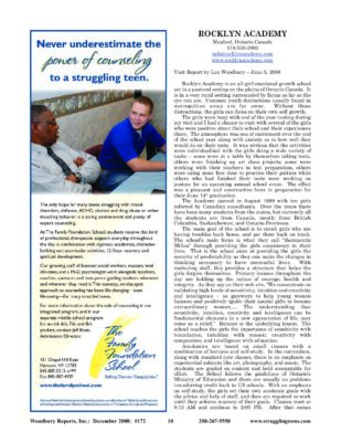 Woodbury Reports, December 2008 (#172), Pp. 10-11: Rocklyn Academy
