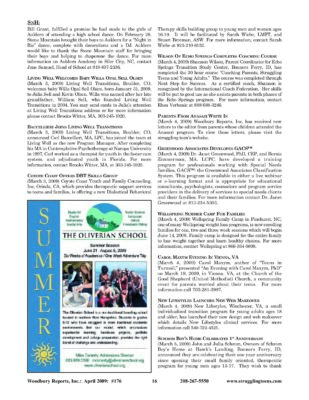 Woodbury Reports, April 2009 (#176), P. 16: Healthy Choices