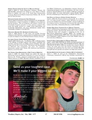 Woodbury Reports, May 2009 (#177), P. 17: The Pinnacle Schools