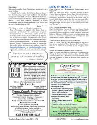 Woodbury Reports, June 2009 (#178), P. 12: Flying H Youth Ranch