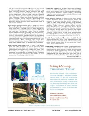 Woodbury Reports, July 2009 (#179), P. 13: Wellspring Academy Of The Carolinas