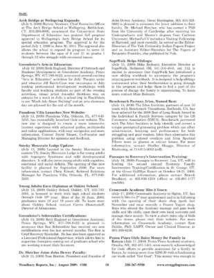 Woodbury Reports, August 2009 (#180), P. 18: John Dewey Academy