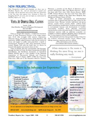 Woodbury Reports, August 2009 (#180), P. 9: Vista At Dimple Dell Canyon