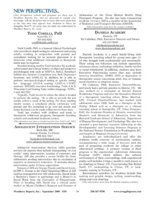 Woodbury Reports, September 2009 (#181), P. 14: Daniels Academy