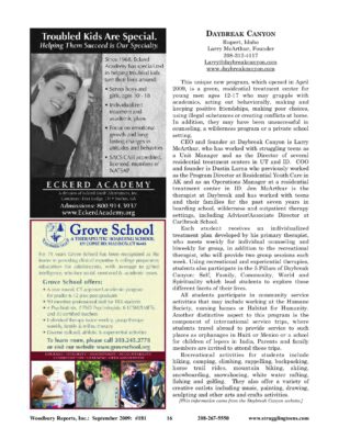 Woodbury Reports, September 2009 (#181), P. 16: Daybreak Canyon, LLC