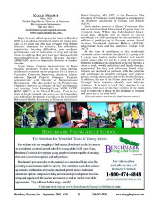 Woodbury Reports, September 2009 (#181), P. 19: Eagle Summit