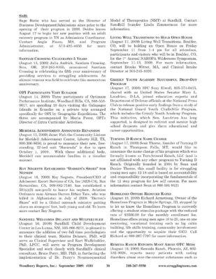 Woodbury Reports, September 2009 (#181), P. 30: Sandhill Child Development Center