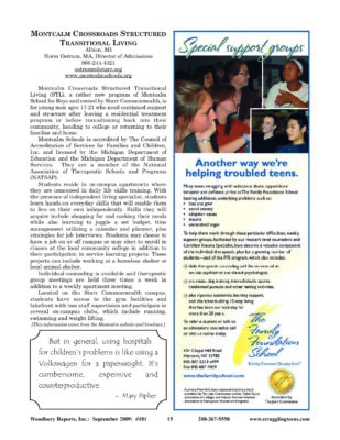 Woodbury Reports, September 2009 (#181), P. 15: Starr Commonwealth