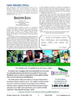 Woodbury Reports, October 2009 (#182), P. 9: Resolution Ranch Academy
