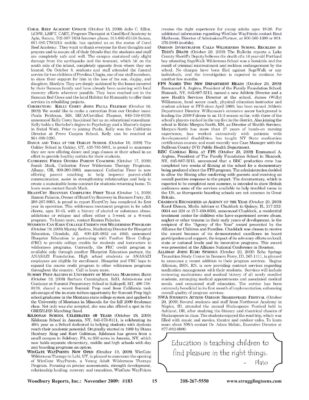 Woodbury Reports, November 2009 (#183), P. 15: Summit Preparatory School